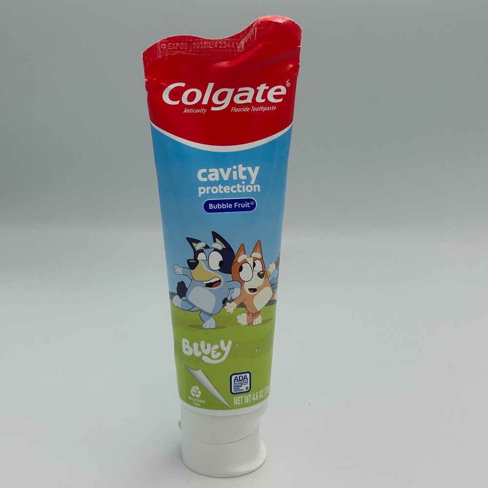 Colgate Bluey Bingo Kids Toothpaste Cavity Protection Bubble Fruit Flavor 4.6oz